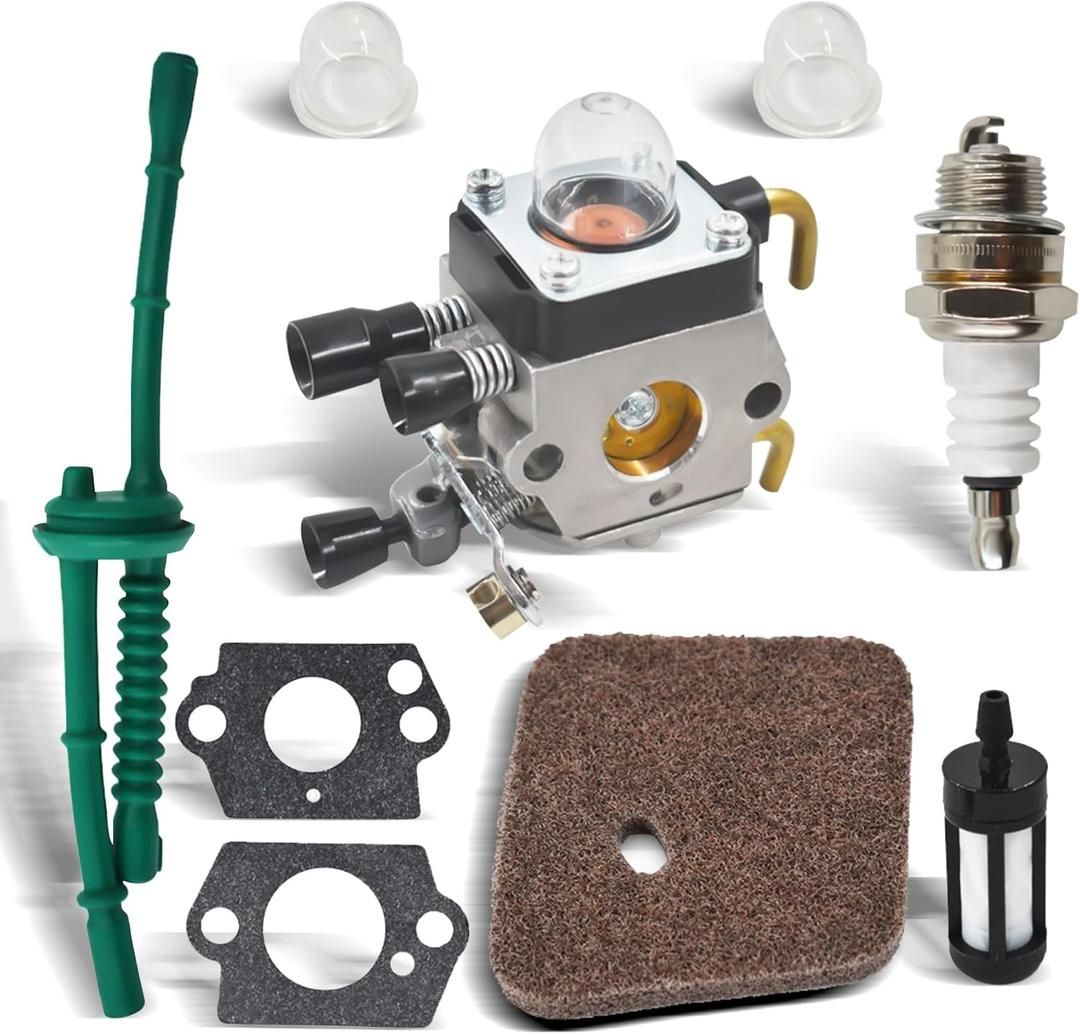 ALL-CARB 4140 120 0619 C1Q-S186 Carburetor Kit Replacement for Stihl FS45 FS46 FS46C FS55 FC55 FS55R FS55RC FS38 FS45C String Trimmer Weed Eater C1Q-S186A C1Q-S186B