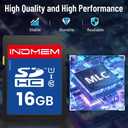 16GB SD Card, 5 Pack SDHC Memory Cards UHS-I U1 Class 10 High-Speed Full HD Video Compatible with Digital Point-and-Shoot Cameras, HD Camcorders, DSLR and PC, 16GB(5pc)