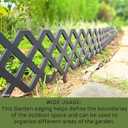 LaLaGreen Garden Edging Border (23x8.5 Inch, 10 Pack) Black Plastic Fence Panels, Landscape Edging for Yard Lawn Patio Pathways Trees, Decorative Flower Bed Borders Outdoor Style Decor