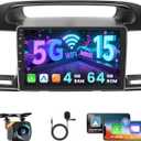 5G WiFi [4+64G] Hikity Android Car Stereo for Toyota Camry 2000-2006 with Wireless Carplay Android Auto, 9'' IPS Touchscreen Radio Bluetooth Mirror Link GPSSWC AI DSP/FM/RDS/32EQ Backup Cam+Mic