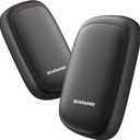 Electric Hand Warmers Rechargeable - 2 Pack Magnetic Pocket Heater Handwarmers with AI Chips, Portable Hunting Gear, Reusable Winter Essentials, Gift Ideas for Men, Women, Outdoor (Black)