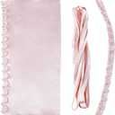 GORGECRAFT 3PCS Women Wedding Dress Loops Adjustable Zipper Replacement Prom Dress Strap Satin Corset Back Kit Lace Up for Wedding Dress Accessories Bridal Corset Prom Dress Strap, Misty Rose