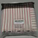 YCOLL Christmas Pillow Covers 22x22, Modern Accent Lumbar Throw Pillow Covers Set of 2, Red and Beige Striped Patchwork Linen Decorative Pillows Cushion Covers Christmas Decorations