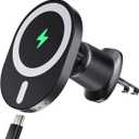AOUXSEEM for Magsafe Car Charger Mount,15W Fast Charging,20xN55 Magnets,Car Phone Holder Wireless Car Charger Magnetic Phone Holder for iPhone 17/16/15/14/13/12/Pro/Plus/Max Samsung Galaxy S Series