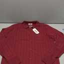 COOFANDY Men's Casual Knit Polo Shirts Long Sleeve Button Down Sweater Polo Ribbed Cardigan Sweater with Pocket, S, Color Red