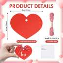 4 x 24 Pcs Blank Acrylic Heart Ornaments Mirror Valentine,Red | With Hole for Hanging, DIY Gift Tags, Name Cards Table Setting, Wedding Craft Pendants, Party Decor Versatile
