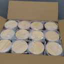 14 OZ Thick Candle Jars for Making Candles 12 Pcs, 3 Wick Empty Jars with Wood Lids for Candle Making, Sample Container,Frosted Brown