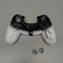RALAN Controller Skins for PS4,Fruit Silicone Controller Cover Skin Protector Compatible /PS4 Slim/PS4 Pro Controller with 2 Cute Thumb Grips Caps (White black lighting)