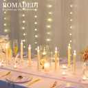 Romadedi Glass Candle Holder for Candlestick - 20 Pcs Clear Small Tapered Candle Holder Wedding Decor Table Centerpiece Bulk for Candle Sticks Christmas Party Living Room Dinner Advent