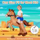 Stegosaurus Inflatable Horse Costume for Kids Halloween Riding a Horse Cowboy Costumes Funny Blow up Costumes for Boys Girls Cosplay Party