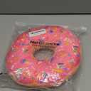 ChezMax Round Donut Pillow 16 Inch, Soft Decorative 3D Print Seat Pad Cushion, Comfortable Plush Funny Cute Food Shaped Stuffed Throw Pillow for Adult Couch Floor Chair Sofa Office-Pink Sugar