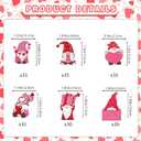 4 x 200PCS Valentines Gnomes Confetti for Tables - Valentines Day Table Decorations Mini Pink Gnomes Shaped Valentine Confetti for Valentine's Day