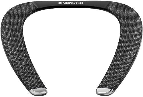 Monster Boomerang Petite Neckband Bluetooth Speakers, Neck Speaker with 15H Playtime, aptX High Fidelity 3D Stereo Sound, Low Latency, Built-in Mic, IPX5 Waterproof Wearable for Home Outdoor