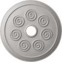 Ekena Millwork Spiral Ceiling Medallion, Ultra Pure White