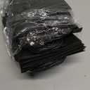 MESHA Black Gift Bags 5.25x3.75x8 Inch 50 Pack Small Black Paper Bags with Handles Bulk for Small Business Birthday Wedding Party Favor