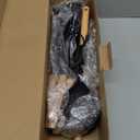 Large Silicone Cooking Utensils Set, 10Pcs Nonstick Kitchen Utensil Set with Wooden Handle, Heat Resistant Silicone Utensils for Cooking, BPA Free Spatula Set with Turners Spoon Ladle Skimmer(Black)