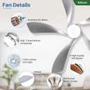 Sofucor 52 Inch Smart Ceiling Fans with Lights and Remote, APP Control, 52 inch Max