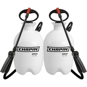Chapin 22541 Pump Sprayer, 1Gallon, Foaming, Lawn & Garden, Translucent Poly Tank, Adjustable Nozzles, AntiClog Filter, 12" Wand, 34" Reinforced Hose for Weed, Pest, Fertilizer Applications, 2 Pack