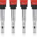 Marsram Ignition Coil Pack UF529 for 2005-2016 Audi A3 A4 A5 R8 A6 A7 Q7 S4 TT 2006-2016 Volkswagen VW Jetta MK5 MK6 GTI Rabbit Golf Passat CC Tiguan Replacement for 06E905115E 06E905115F 4pcs