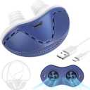 Anti Snore Device,Electric Stop Snoring Solution,Adjustable Wind Speed Breathable Anti Snoring Devices,Mini Portable Snoring Prevention for Men Women Sleep,Blue