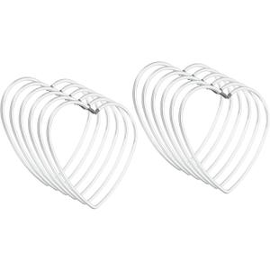 PATIKIL 3inch Dream Catcher Rings, 12 Pcs Metal Heart Shape Macrame Wreath Floral Ring Hoop for Home DIY Craft Wedding Wall Hanging Decorations, Silver