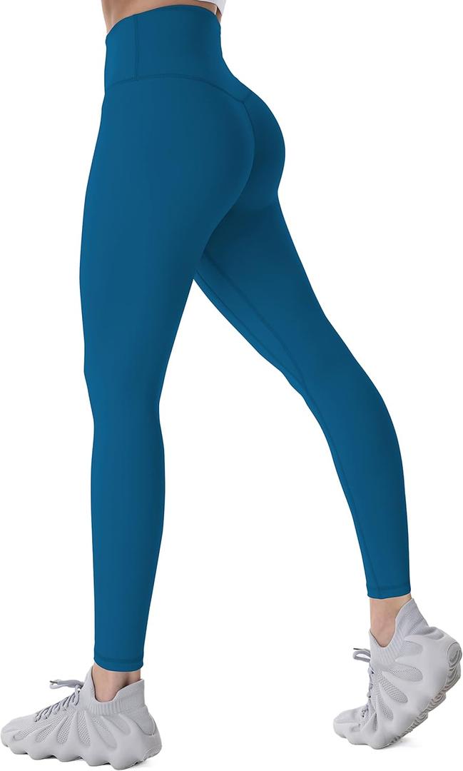 Sunzel Womens Workout Leggings with High Waist Tummy Control (Medium, Claasic Blue)