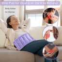 SuzziPad Microwave Heating Pad for Neck Shoulder Back, 7x16 Microwavable Moist Heat Pack, Warm Compress Hot Pack, Flaxseed Bean Bag Heated Pad for Mother's Day, Hot & Cold Therapy, 1.74lb, Purple