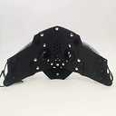 Ubauta DIY Steampunk Leather Mask - Adjustable Cosplay Mask with Rivets for Punk Masquerade, Tubular Design