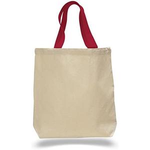 Promotional Priced Canvas Tote Bag W/Color Handles Art Craft Blank Tote.5
