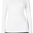 Amazon Essentials Women's Regular-Fit Long-Sleeve Crewneck T-Shirt, White, Small