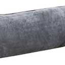 Warm Fleece Body Pillow Cover Only Long Pillowcase, 17.5 x 47 Inch, Light Gray
