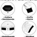 1x1 Solid Rib Knit Fabric, Stretchy Knitted Ribbing for Cuffs, Collars, and Waistbands, Polyester-Spandex Blend, DIY Sewing Trim, 6 x 39 Inches (White, 6 x 39 Inches)