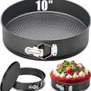 10 Inch Springform Pan Baking Pans Round Leakproof Nonstick Removable Bottom Bakeware for Cake, Cheesecakes, Pizza, and Quiches