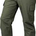 LAPG Men's Core Cargo Tactical Pants, Stretch Waistband, Lightweight & Durable Ripstop CCW Cargo Pants for Men (34W x 32L, Od Green-regular Fit)