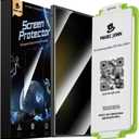 MAGIC JOHN 2 Pack for Samsung Galaxy S23 Ultra Privacy Screen Protector [Ceramic Film Material Not Glass] 6.8 inch,[100% Fingerprint ID Compatible] Easy Installation Tray, Shock-Resistant, 3D Curved,