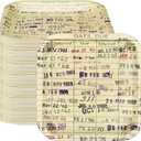 48 Pcs Due Date Card Book Club Vintage Plates Decoration Book Lover Gifts Back to School Disposable Dinner Dessert Paper Plates for Library Reading Themed Table Decoration Dinnerware Party Supplies