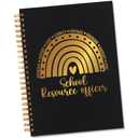 MFOMFO Thank You Gifts for School Resource Officer, Inspirational School Resource Officer Security Staff, Office Meeting Notebook for Work, Encouragement Educator Staff Gold Spiral Notebooks-LTJ09