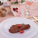 Hioasis 100pcs White Plastic Plates for Party - 7.5" Dinner Plates Disposable, Heavy -duty, Classy and Elegant for Wedding and Wedding