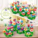 SpringFlower Toys for Girls 3 4 5 6 7 Years Old, Flower Garden Building Kit with Storage case,Educational STEM Toy and Preschool Garden Play Set for Toddlers, for Kids,148pcs