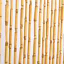 FlavorThings 36inch x 79inch Natural Wood and Bamboo Beaded Curtain Room Divider -Plain Design-Bamboo and Wooden Doorway Beads-Boho Bohemian Curtain 38 Strands (Nature)