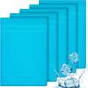 Paterr 5 Pcs 10"x14" Soft Flannel Cold Pack Sleeves Reusable Washable Fabric Cover for Protective Hot Ice Cover, Cold Pack Not Included, Blue
