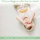 Joey + Joan Bassinet Fitted Sheets 19" x 32" for Cowiewie Bedside Sleeper Bassinet Mattress Pad  Snuggly Soft 100% Jersey Cotton  Grey Polka Dots, Chevron  2 Pack