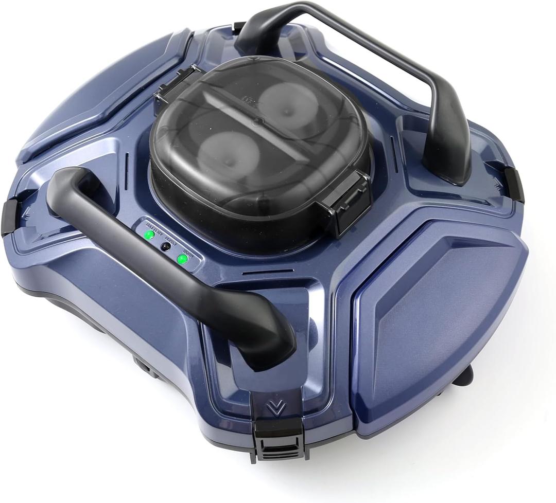 Cordless Robotic Pool Cleaner, Robotic Pool Vacuum Automatic Cleaning, Dual-Motor, Self-Parking,for Above/In Ground Swimming Pools(Blue) Cordless Robotic Pool Cleaner, Robotic Pool Vacuum Automatic Cleaning, Dual-Motor, Self-Parking,for Above/In Ground Swimming Pools(Blue)