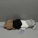 4 Pack Women's Thermal Shirt Fleece Lined Long Sleeve Scoop Neck Top Undershirt Fitted Winter Base Layer Underwear (Medium, Black, White, Light Coffee, Light Mixed Gray)