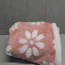 Ultra Soft Cozy Checkered Sunflower Knitted Throw Blanket Fluffy Microfiber Checkerboard Bed Blanket Lightweight Both Sides Throw Blanket for Couch Sofa Bed 50"X60" Pink