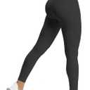 Aoxjox High Waisted Workout Leggings for Women Trinity Yoga Pants 26.5" (Medium, Black)