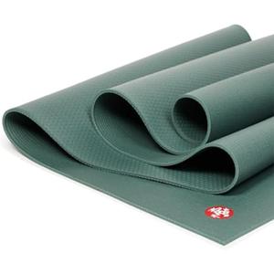 Manduka PROlite Yoga Mat - Teacher Recommended, Non-Slip Textured 4.7mm Ultra-Dense, Hot Yoga Workout, Studio at Home Pilates (71" x 24", Black Sage Green)