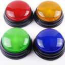 BEAN LIEVE 4-Pack Game Buzzers - Family feud Buzzer with Lights and Sounds, Answer Buzzers for Classroom, Quizzes Party, Buzzer for Game Show for Kids, Adults and Teacher Supplies