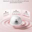 Momcozy M5 Smart APP Controlled Wearable Breast Pump, Hands-Free Wireless Electric Pump, 3 Modes 9 Suction Levels, BPA-Free, Portable Lightweight, 24mm Flange, 2-Pack Quill Gray
