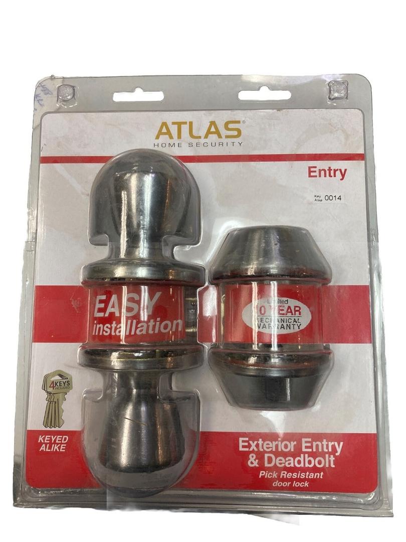 Atlas Home Security Exterior Entry Deadbolt Keyed Alike 8955 Pick Resistant